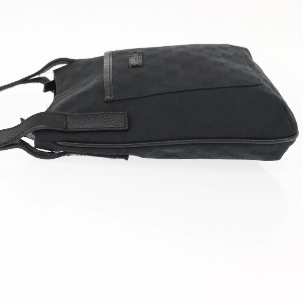 GUCCI GG Canvas Shoulder Bag Black Silver 122793 Auth 146012 - Picture 4 of 16